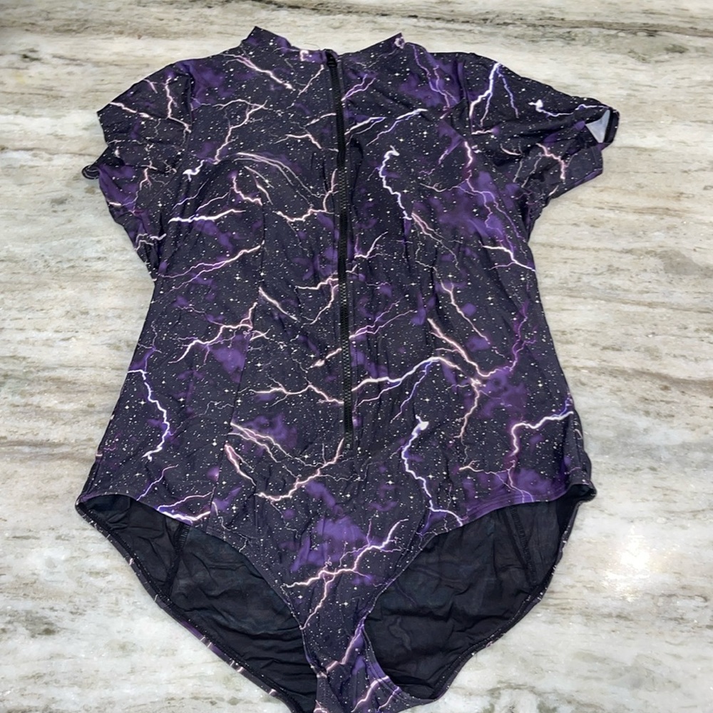 Black Lightening Steaks Rashguard Swimsuit